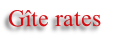 Gîte rates